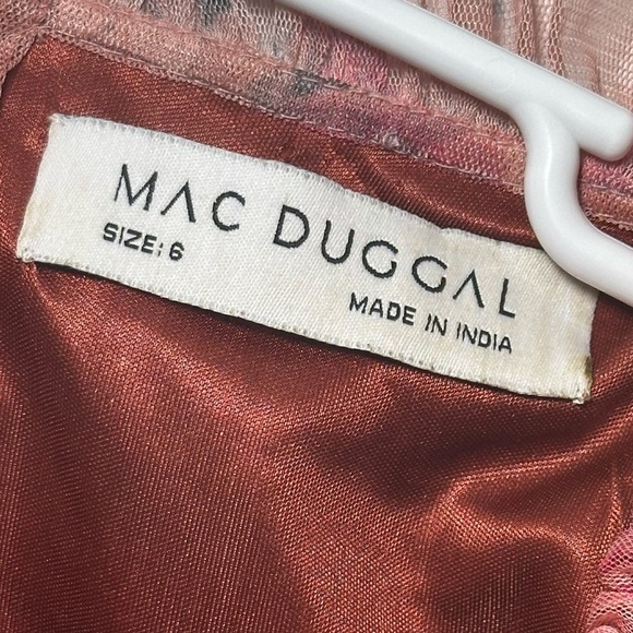 Mac Duggal Barbie Pink Floral Ruffled Cutout Dainty Halter Mini Dress Size 6 - Picture 3 of 16